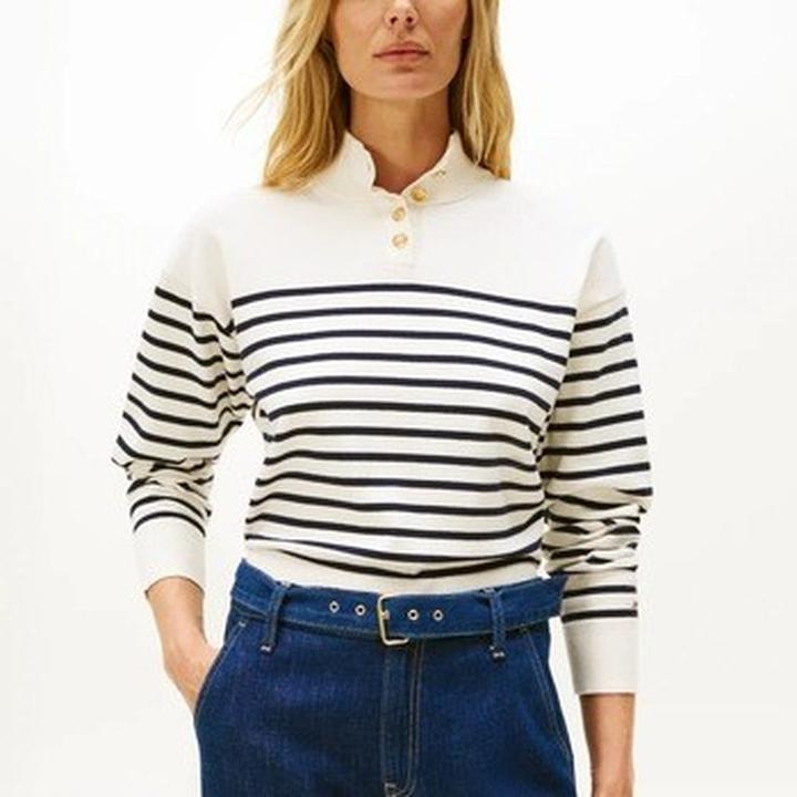 Image du produit Tommy Hilfiger Pull col montant avec boutons dorés (S)