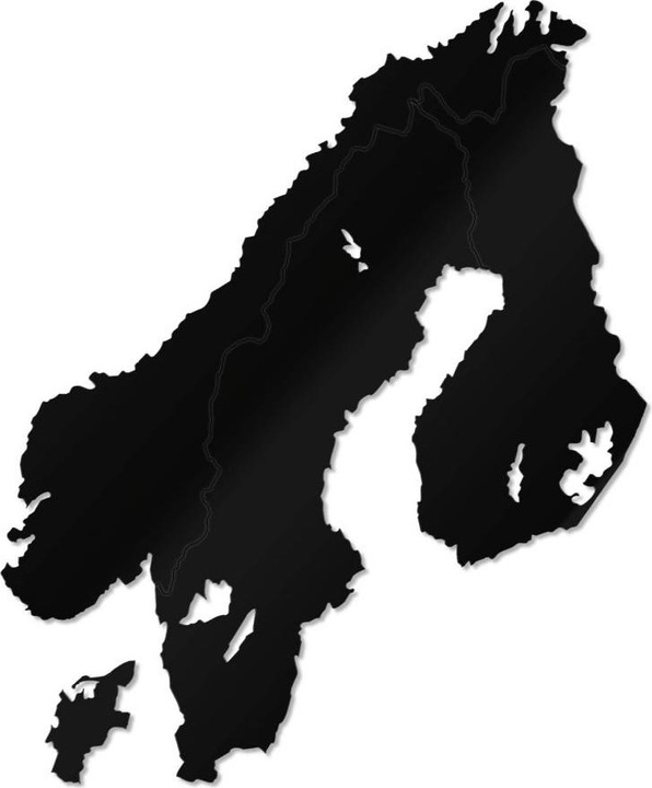 Actual product image Trenddeko Map Scandinavia (48 x 69 cm)