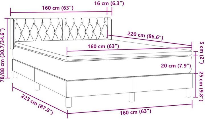 Image du produit vidaXL Bettgestell (90 x 190 cm)