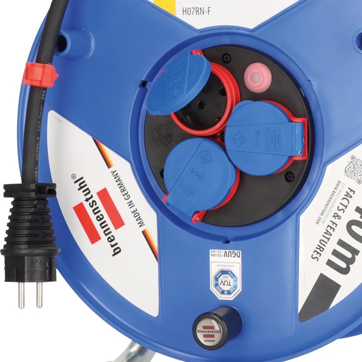 Produktbild Brennenstuhl IP44 Schuko cable reel 40m 2.5mm (40 m, 2.50 mm²)