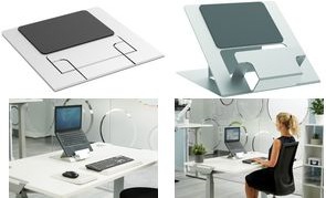 Actual product image Fellowes HYLYFT Notebook Stand Stainless Steel