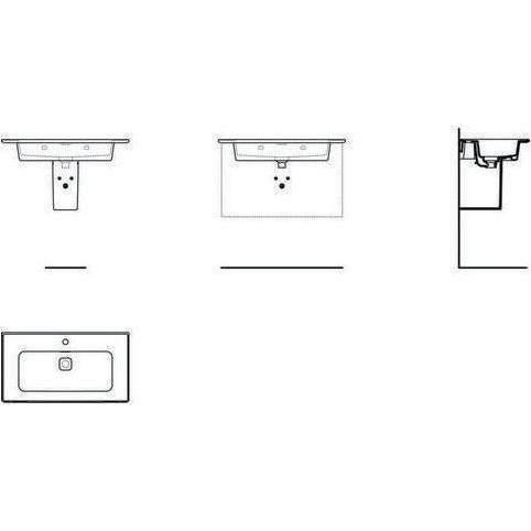 Thumbnail - Ideal Standard, Waschbecken, Möbel-Waschtisch Strada II 80 cm weiss T300301 (460 mm, 840 mm)