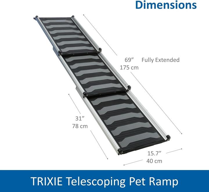 Immagine prodotto Trixie Teleskop-Rampe 3-fach (Cane, Lavabile)