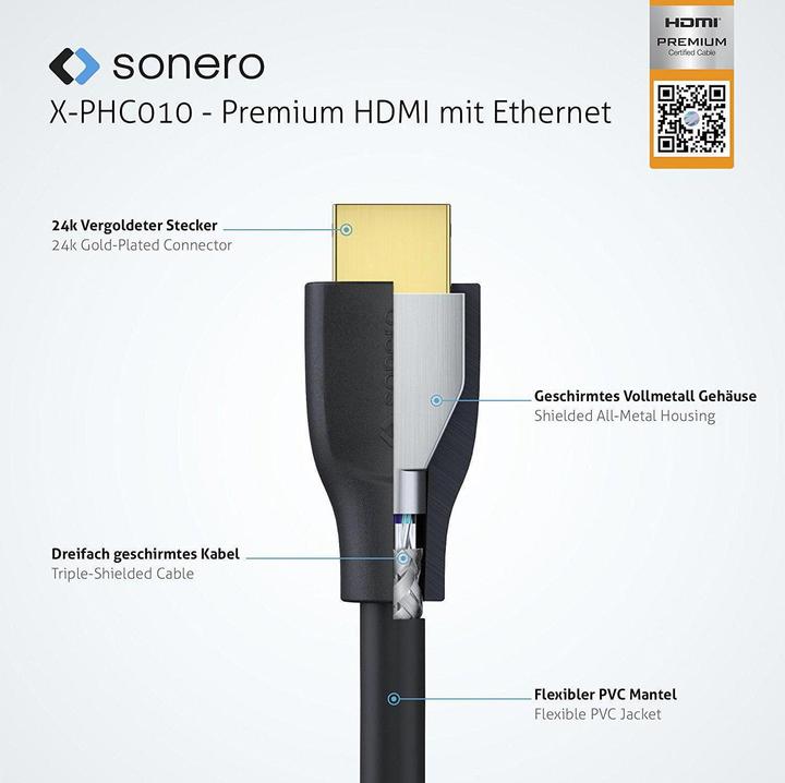 Produktbild Sonero HDMI (Typ A) — HDMI (Typ A) (0.50 m, HDMI)