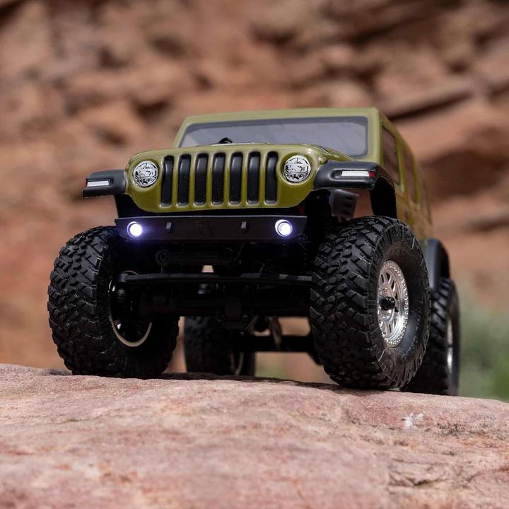 Immagine prodotto Axial SCX24 Jeep Wrangler JLU 4X4 Grün 1/24 Rock Crawler Brushed RTR (RTR pronto all'uso)