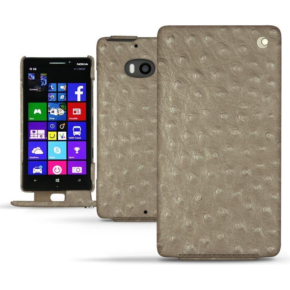 Noreve Lederschutzhülle vertikal (Nokia Lumia 930), Smartphone Hülle, Beige
