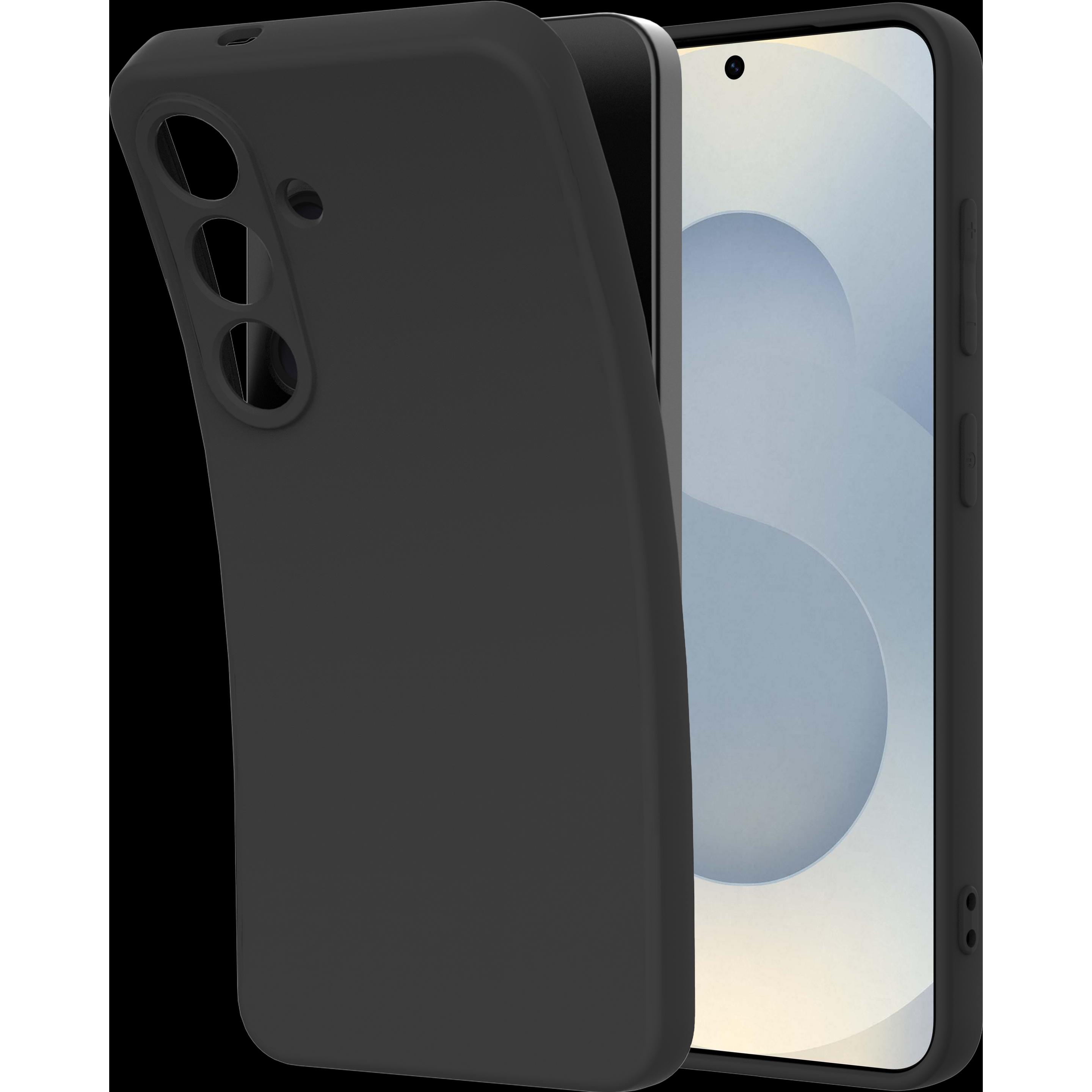 Cazy Silikon Hülle Soft TPU Schutz (Samsung Galaxy S25+), Smartphone Hülle, Schwarz