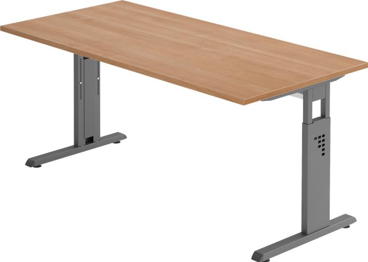 Actual product image Hammerbacher Desk C-foot 160x80cm walnut/graphite