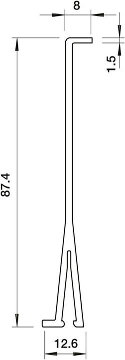 Immagine prodotto OBO Bettermann Divisorio 100x2000mm, PVC, grigio chiaro, 6026990 (200 cm)