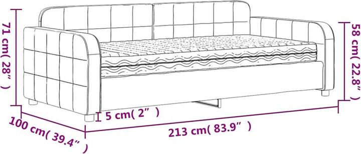 Actual product image vidaXL Tagesbett mit Matratze