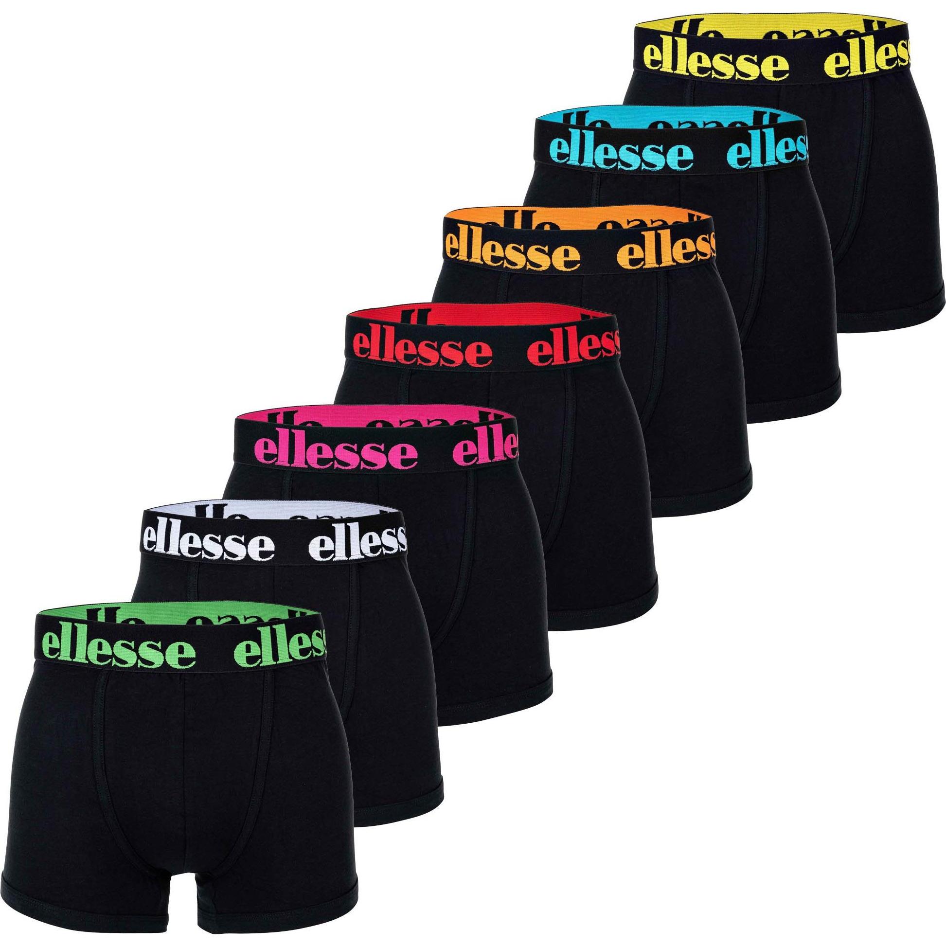 Ellesse, Herren, Unterhosen, Boxershort Casual Stretch, Mehrfarbig, (S, 7er Pack)