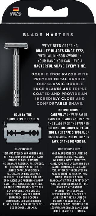 Produktbild Wilkinson - Barber's Style The Edger Für Männern | Double Edge Rasierer + 5 Wechsel-Klingen (6 x)