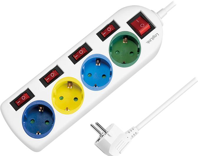 Produktbild LogiLink 4x CEE 7/3 (4x, CEE 7/3, 1.50 m)