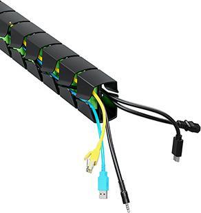 Actual product image Powerton ERGO GANSO PRO Kabel-Organizer, schwarz-grün