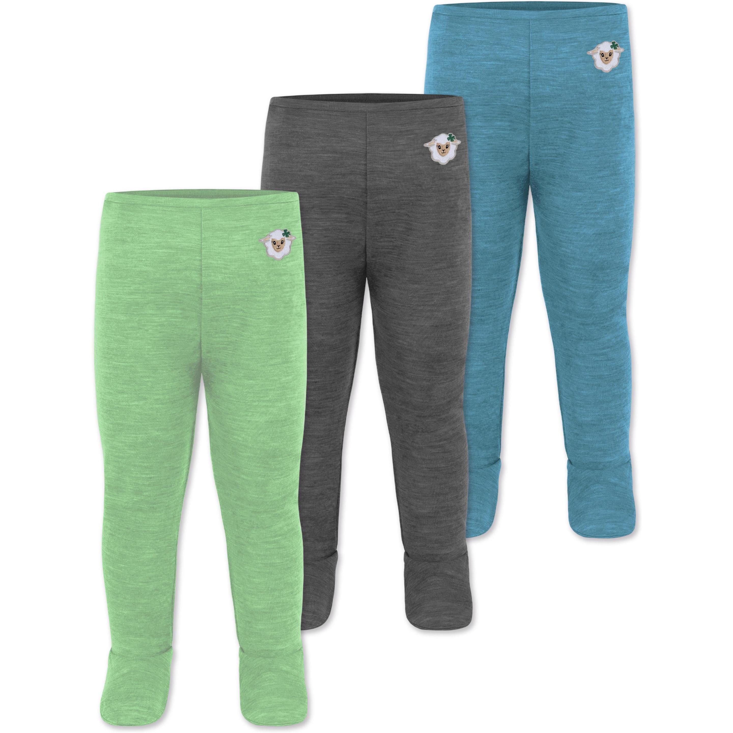 Thumbnail - Normani, Herren, Funktionsunterhose, 3er Pack Baby Merino Unterhose mit Füssen - 9543 (68), Blau, 68