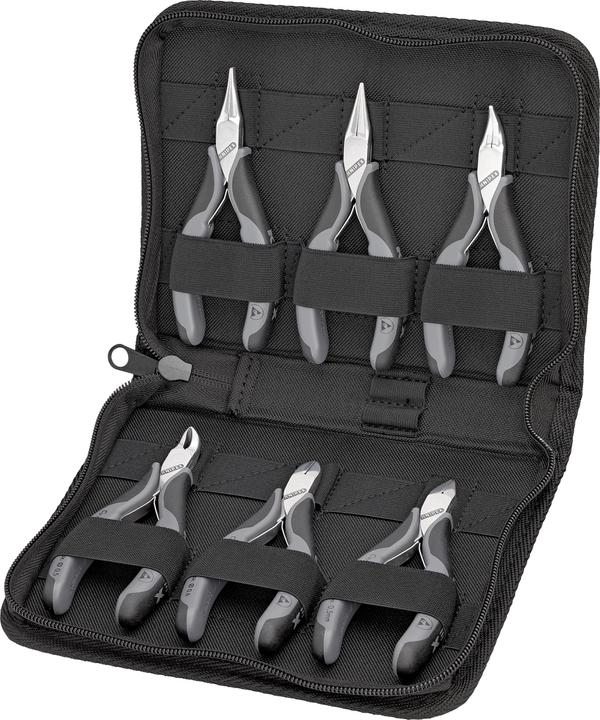 Productafbeelding Knipex Set elektronische tangen met gereedschap voor het werken aan elektronische componenten 00 20 17 (216 mm)
