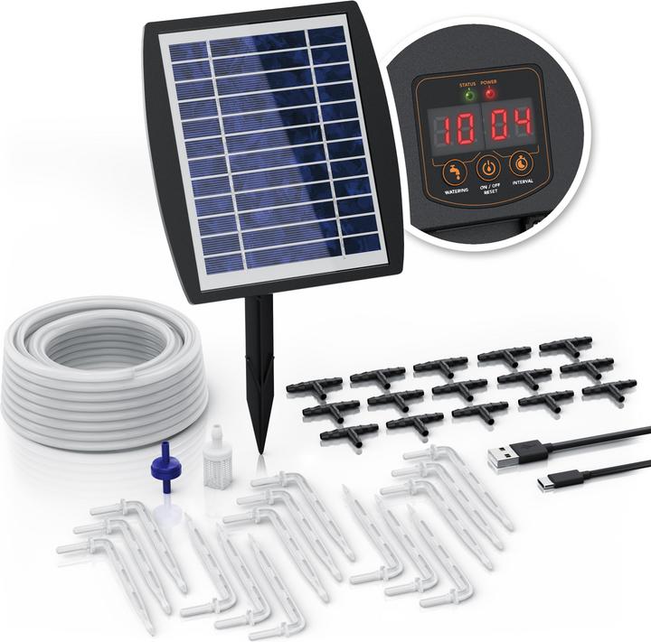 Brandson Bewässerungssystem für Zimmerpflanzen, einstellbares Wasservolumen, Bewässerungssteuerung, 35-tlg. (Drip irrigation set)