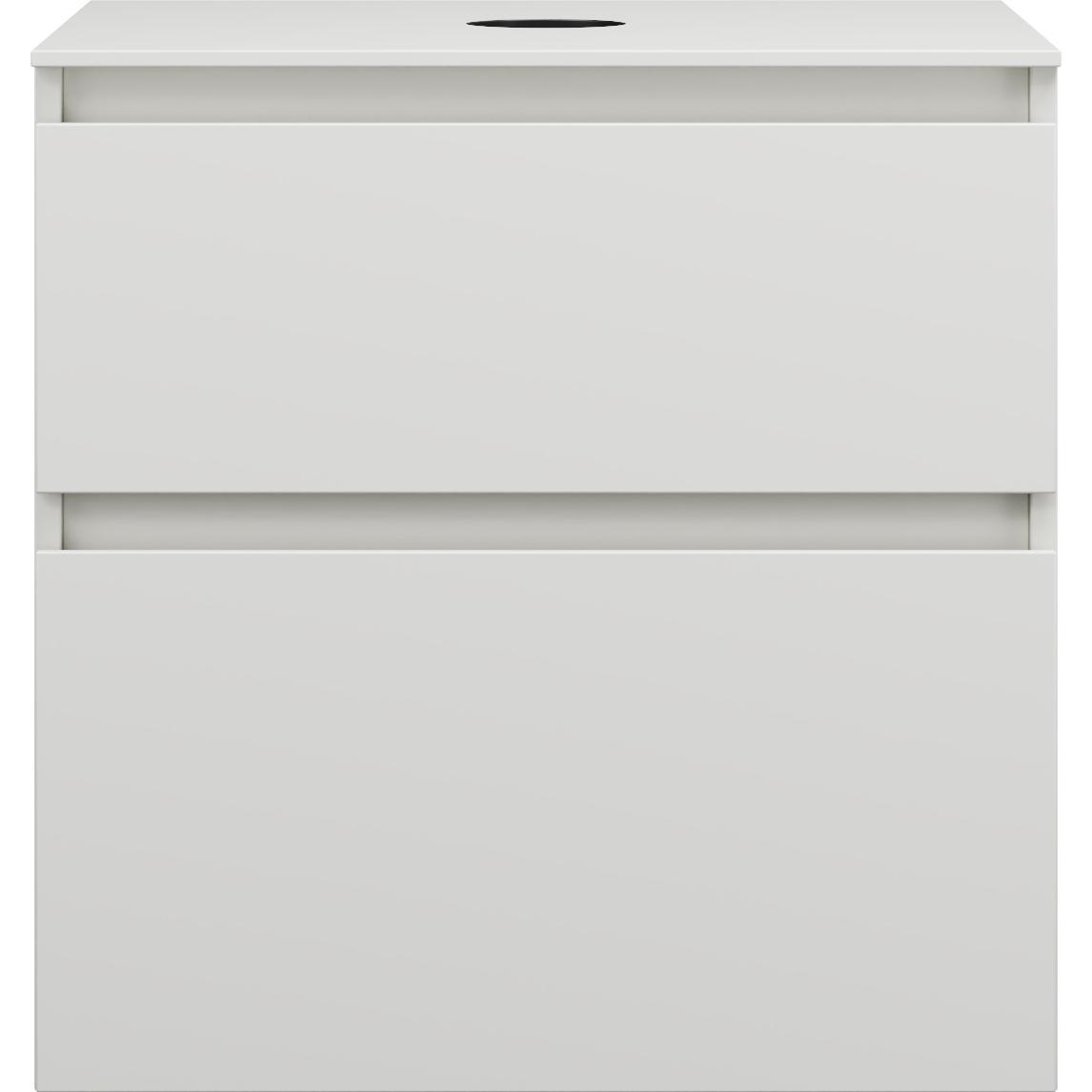 burgbad, Waschtischkonsole, Lin20 Waschtischunterschrank inklusive Konsolenplatte, 2 Auszüge, Tiefe 552, 602x552x661mm