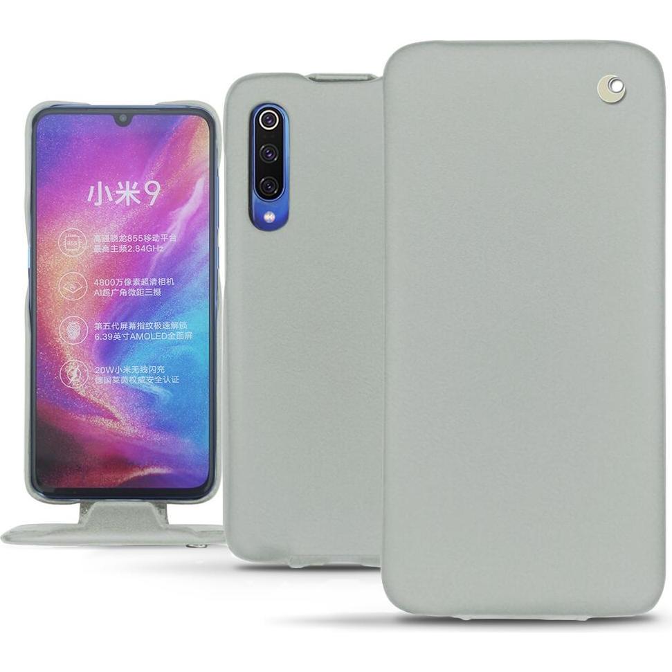 Noreve Lederschutzhülle vertikal (Xiaomi Mi 9), Smartphone Hülle, Grau