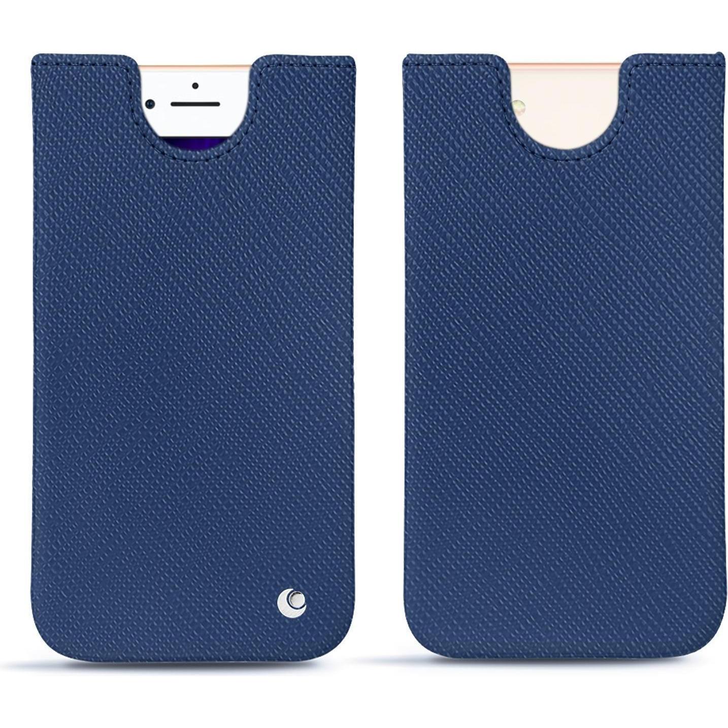 Noreve Lederschutzhülle (Apple iPhone 8), Smartphone Hülle, Blau