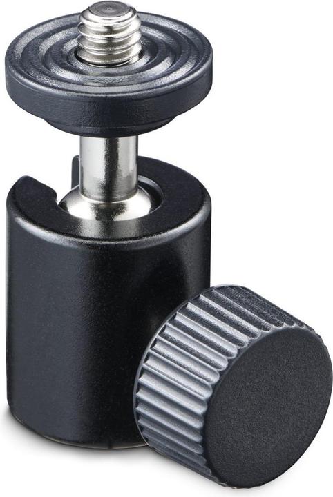 Produktbild Hama Kugelkopf für Stative, 38 mm Höhe, für 1/4 Gewinde, Ø 20 mm, Schwarz (00005000) (Kugelkopf)