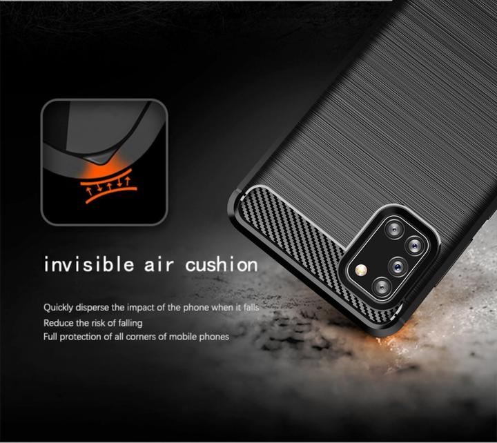 Produktbild Cadorabo TPU Ultra Slim carbon edelstahl Kombi Cover (Samsung Galaxy A31)