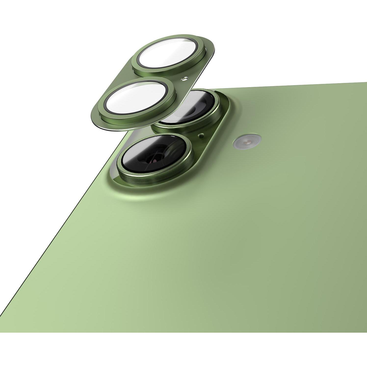 Etteri full camera lens guard for iPhone 17 green (Apple iPhone 17), Pellicola protettiva smartphone, Verde
