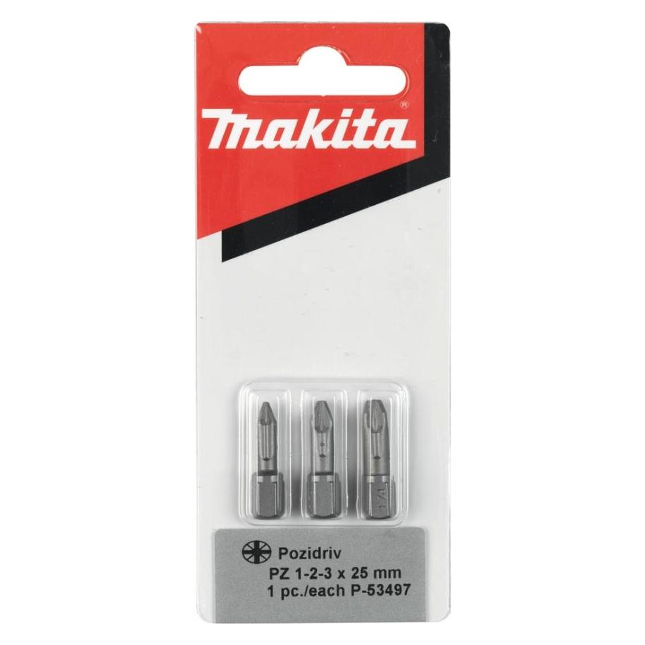 Makita, Bits, Zubehör P-53497 3-teiliger Torsionsschraubendreher-Satz Pozidrive