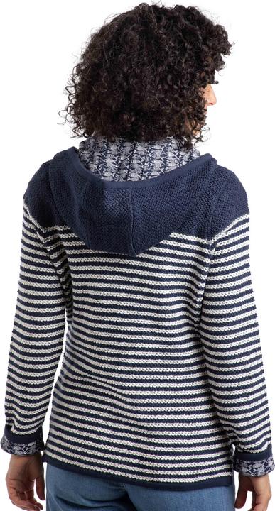 Immagine prodotto Weird Fish Bianca Felpa con Cappuccio e Zip Intera A Strisce Ecologica Donna (42)