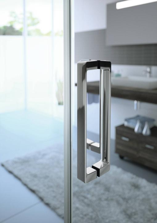 Actual product image Hüppe Classics 2 4-corner sliding door 1-piece with fixed segment, width:155 cm, height:200cm, fixi (204 cm, 155 cm, 200 cm)