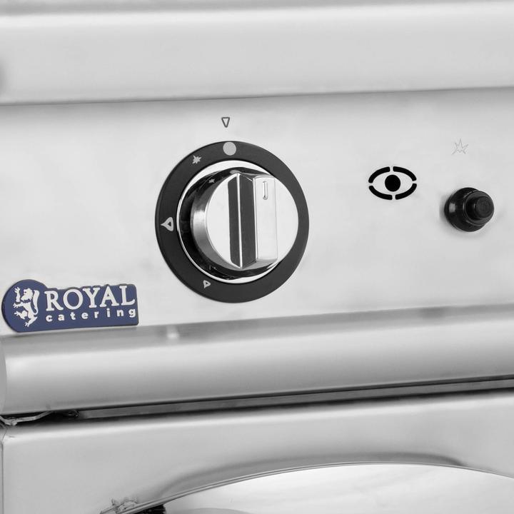 Produktbild Royal Catering Gas-Grillplatte Unterschrank 12 kW glatt Propan/LPG/Erdgas bis 300 °C Edelstahl
