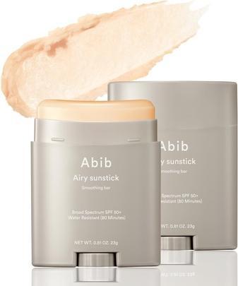 Produktbild Abib Airy Sunstick Smoothing Bar SPF50 Non-Sticky Matte Finish Sun Protection for Face and Body (SPF 50, 23 ml)
