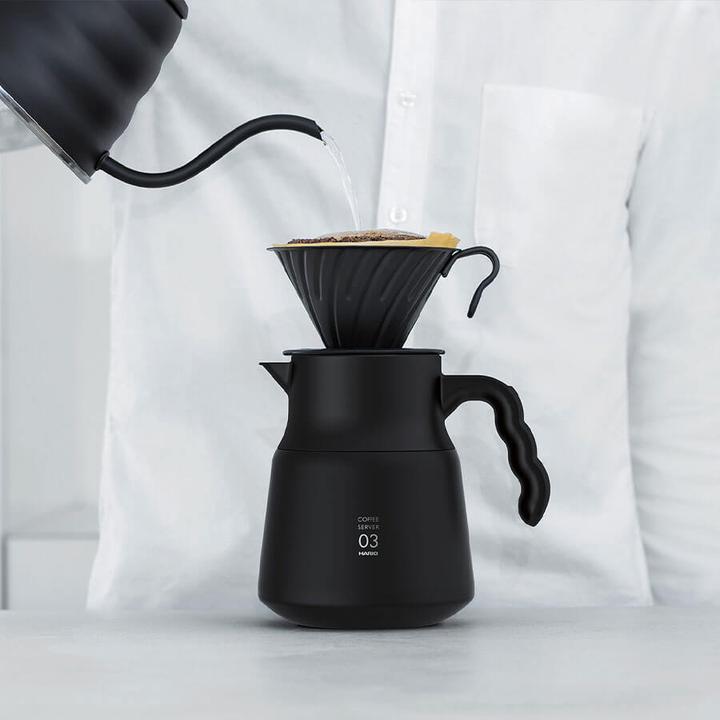 Image du produit Hario Serveur isolé en acier inoxydable V60-03 PLUS Noir - 800 ml (0.80 l)