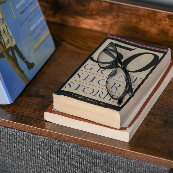 Produktbild Homcom Kommode Polyester, Metall Schwarz (29 x 58 x 103 cm)