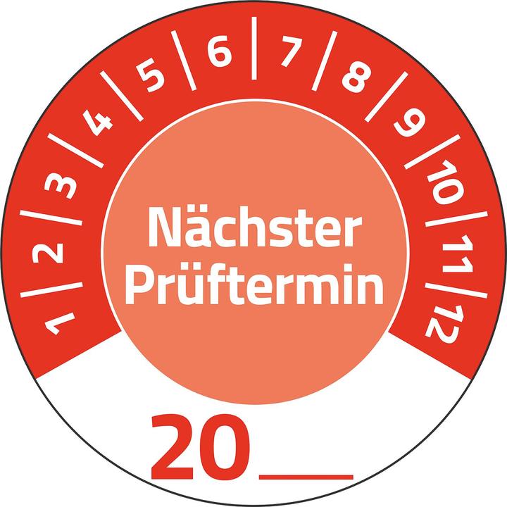 Actual product image Avery -Zweckform 80 St. Prüfplakette 20XX Rot (Ø) 30 mm 30 mm