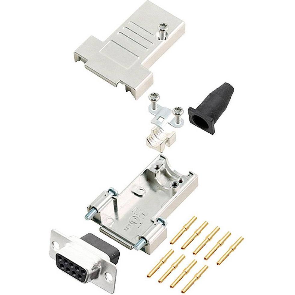 Encitech DTSL09-SJSRG-T-DBCS-K 6355-0089-11 D-SUB Buchsenleisten-Set 180 ° Polza, Elektronikkabel + Stecker