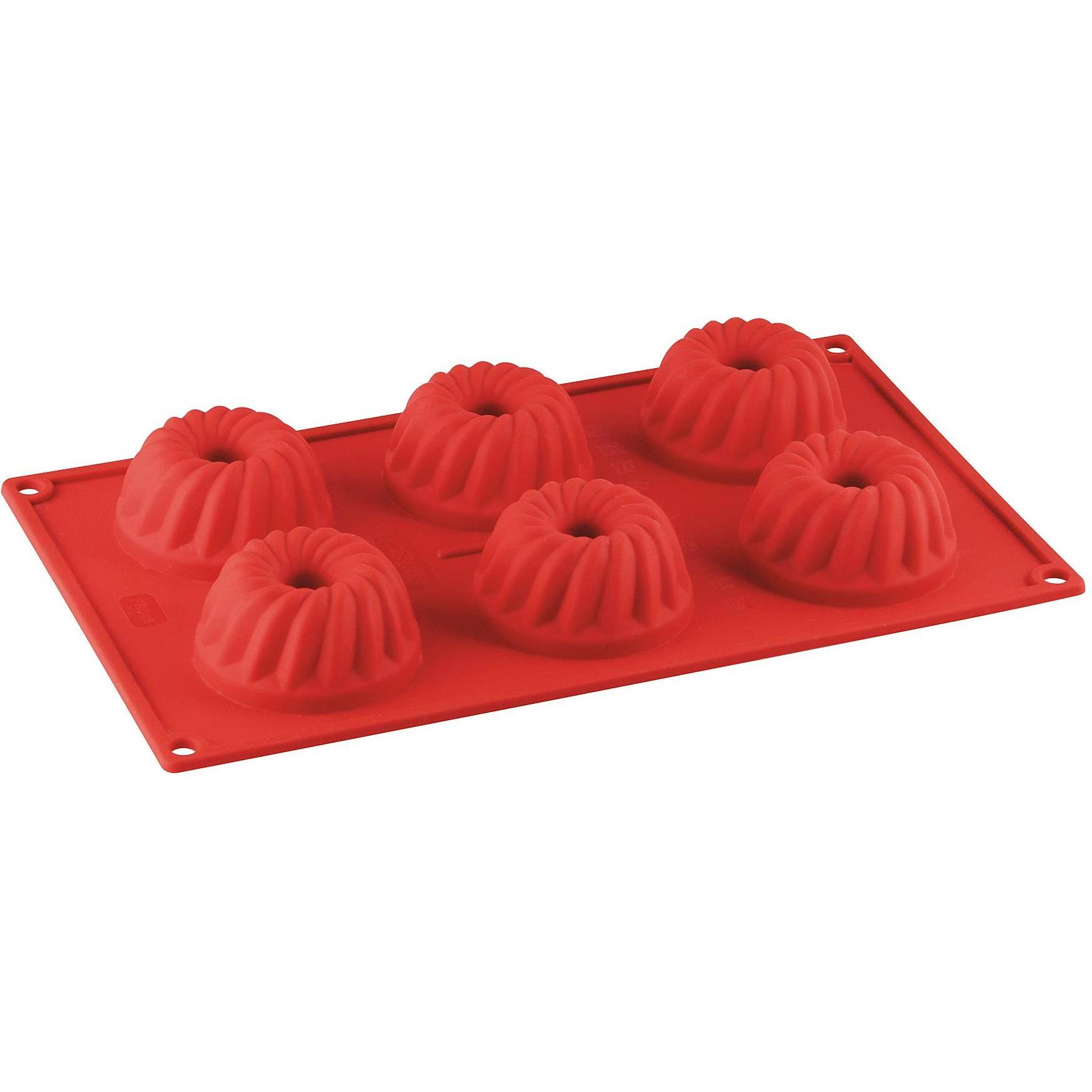 Dr. Oetker Muffin-Gugelhupfform 6er Cups, Backform, Rot