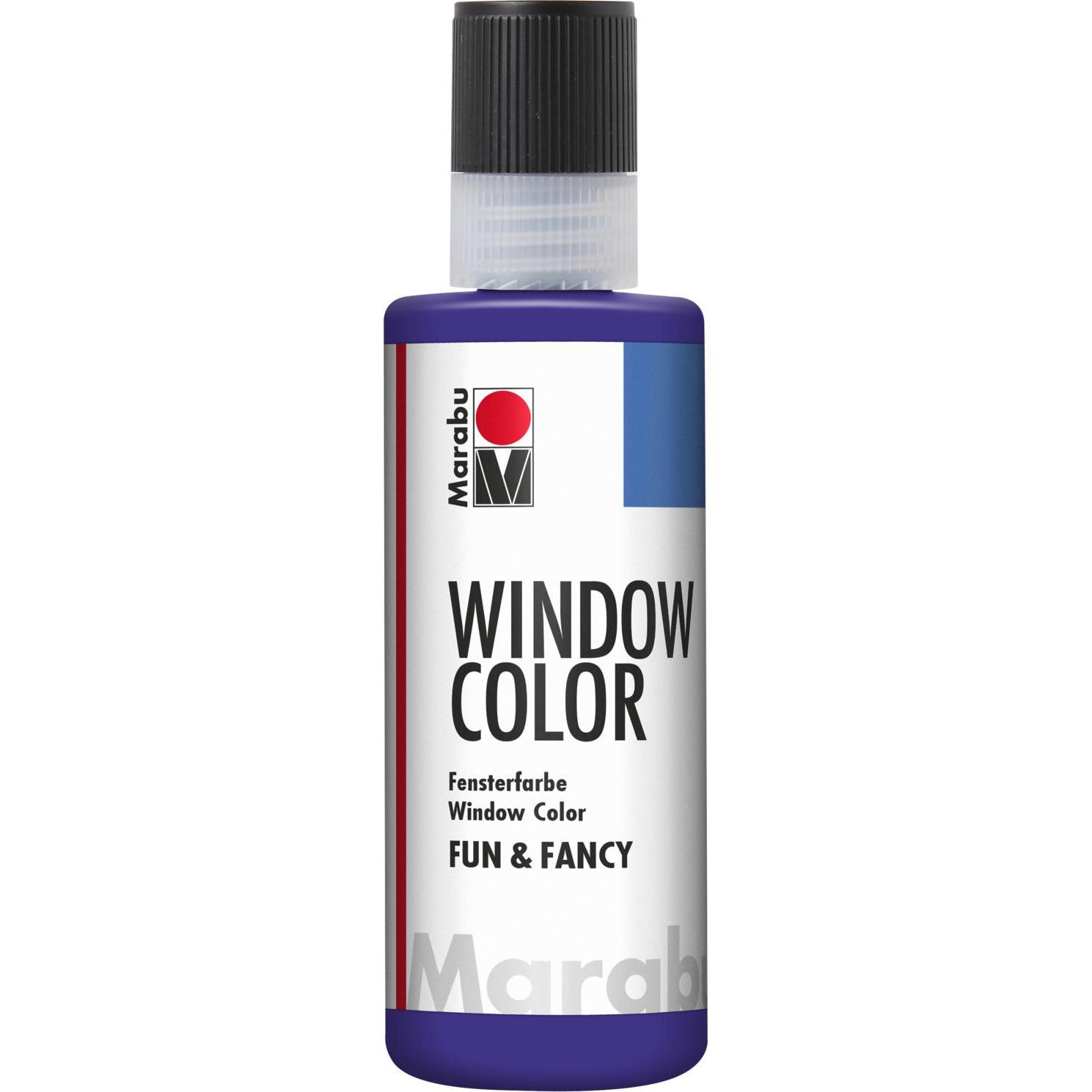 Marabu, Künstlerfarbe + Bastelfarbe, Fenstermalfarbe Fun & Fancy (Violett, 80 ml)