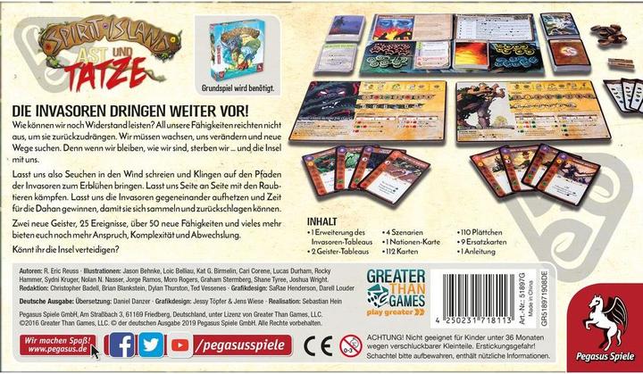 Produktbild Pegasus Familienspiel Spirit Island: Ast und Tatze (Deutsch)