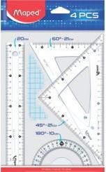 Produktbild Maped Geometrie-Set Medium Start 242, 4-teilig, transparent (210 mm)