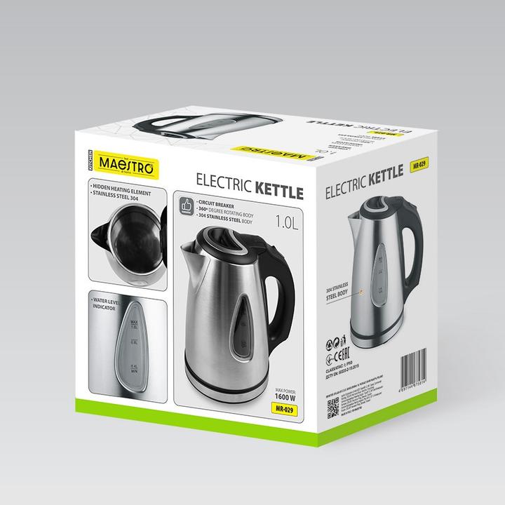 Productafbeelding Maestro Metalen waterkoker 1.0L MR-029 (1 l)