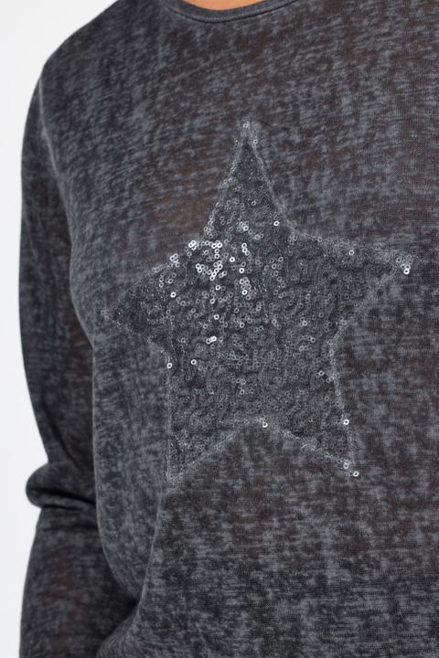 Image du produit Angel of Style T-Shirt, Basic Fit, Pailletten-Stern, Langarm (48)