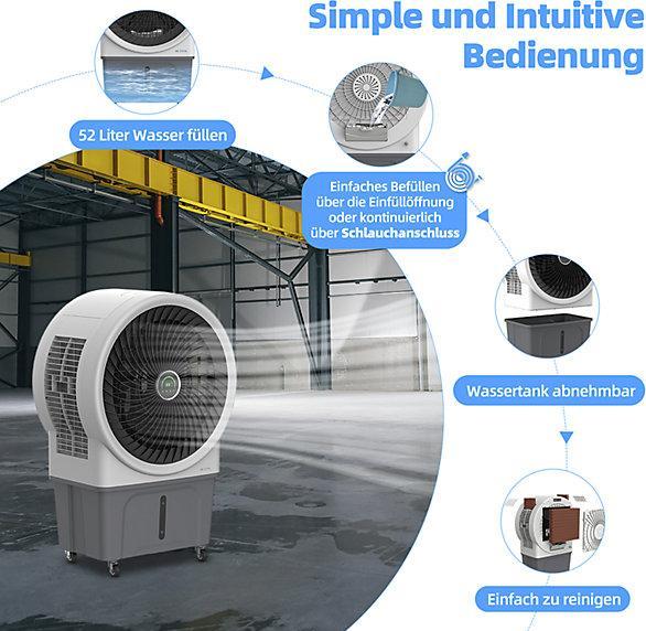 Produktbild Be Cool LUFTKÜHLER 250W 52LITER TIMER (BC52ACP2501 WS) (260 m²)