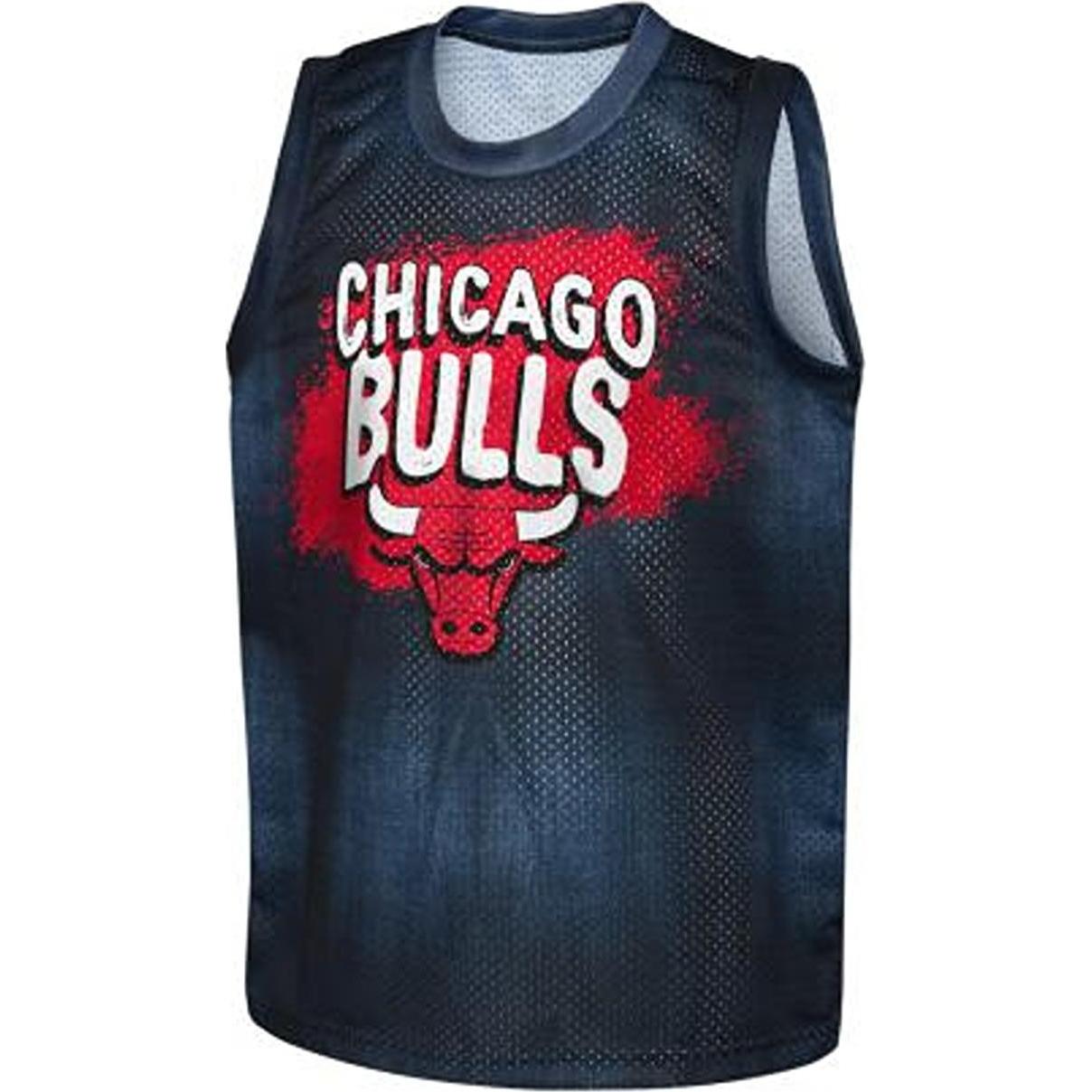 Outerstuff, Bambini, Maglietta, Nba Heating Up Top Chicago Bulls Bm102, Multicolore, (M)
