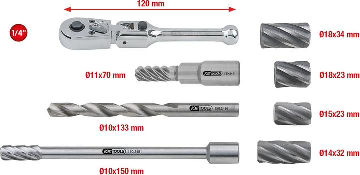 Actual product image KS Tools Master ABS-Sensoren-Reibahlen-Satz