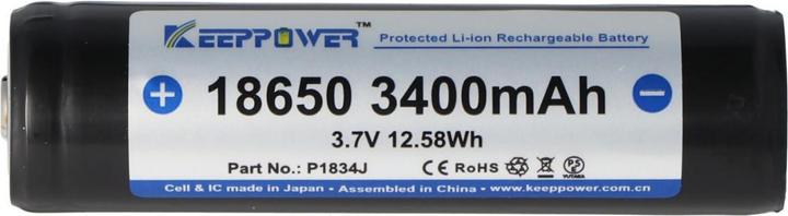 Actual product image Keeppower Battery 18650 protected with PCB (1 pcs., 18650, 3400 mAh)
