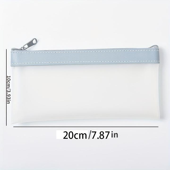 Immagine prodotto Only-Bags.Store Astuccio traslucido smerigliato per matite Scuola Studente Borsa per matite con cerniera Astuccio