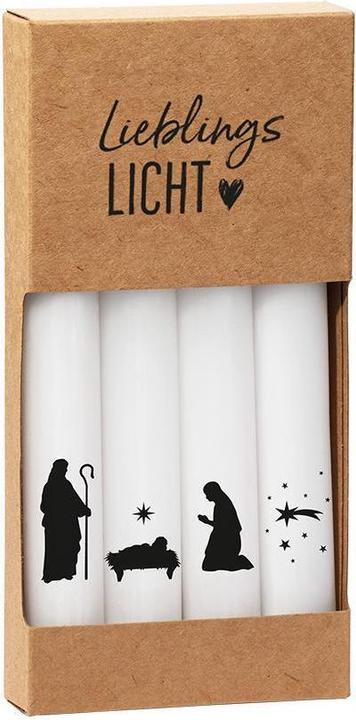 Produktbild Brunnen 4er-Set Stabkerzen - Weihnachten (4 Stk.)