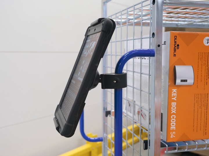 Actual product image Durable TOUGH CLAMP tablet holder 7-13"/-23mm/black