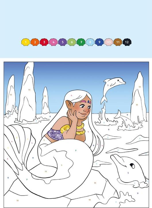 Produktbild Topp Malbuch Malen nach Zahlen Meerjungfrauen